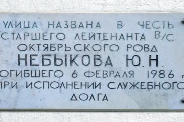 Улица имени Ю.Н. Небыкова 